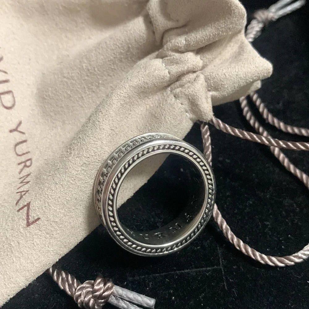 David Yurman Silver Men's Ring Size 11